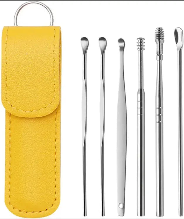 6-Pcs Ear Wax Cleaning Kit β Ear Pick & Wax Removal Tool Set