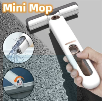 Portable Mini Squeeze Mop – Compact 360° Rotating Floor Cleaning Mop