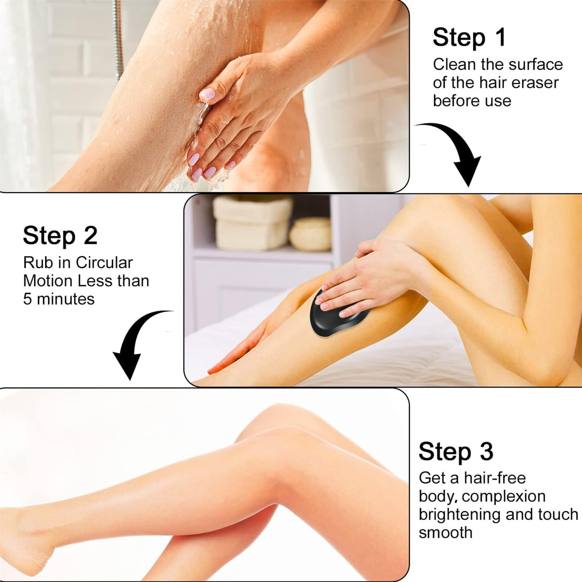 Crystal Hair Remover β Gentle Hair Removal & Skin Exfoliating Tool