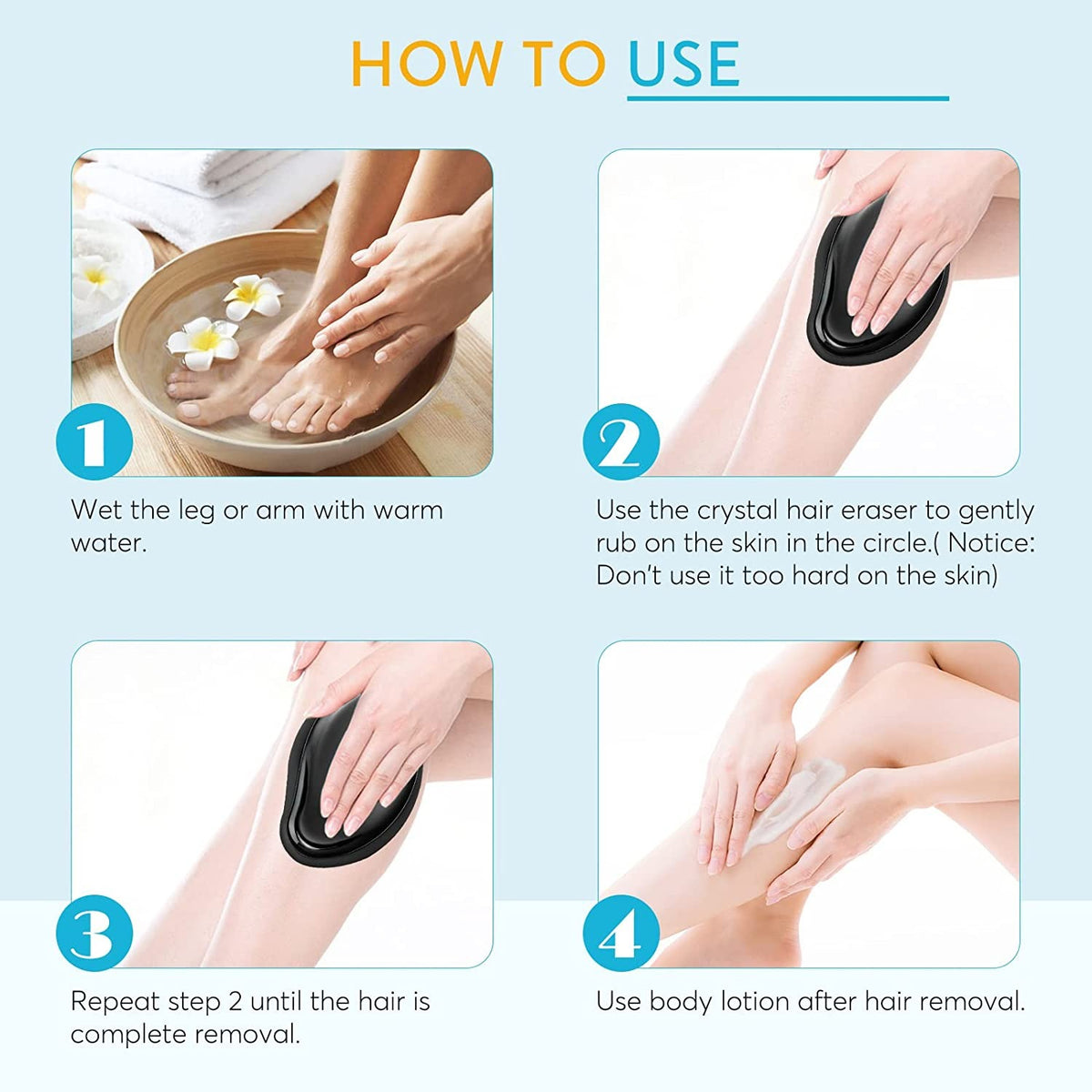 Crystal Hair Remover β Gentle Hair Removal & Skin Exfoliating Tool