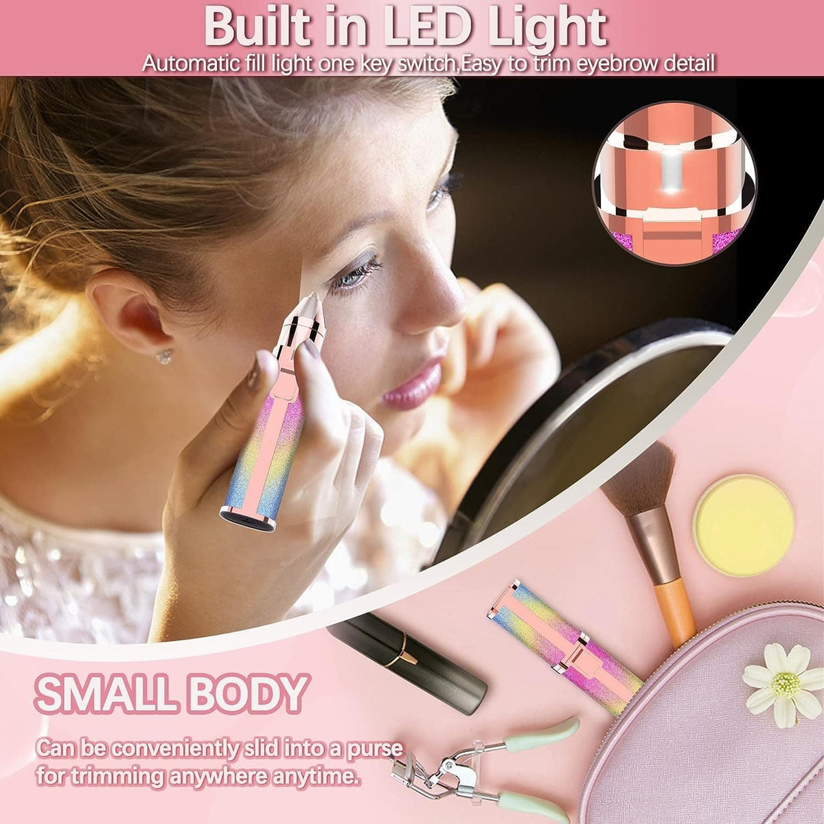 2-in-1 Electric Eyebrow Trimmer & Facial Hair Remover – USB Rechargeable