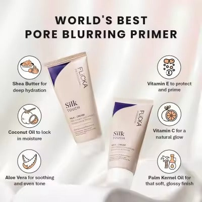 FLiCKA Silk Touch 3-in-1 Moisturizer & Primer – Hydrating & Pore Minimizer 120ml