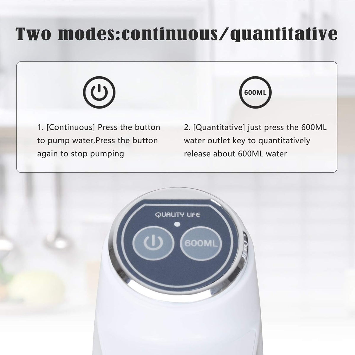 Rechargeable Electric Water Pump β One-Touch Automatic Bottle Dispenser