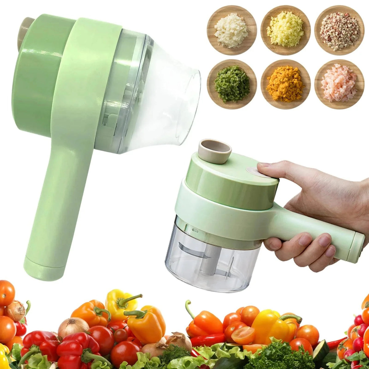 Electric Vegetable Cutter β Handheld Mini Food Chopper & Slicer