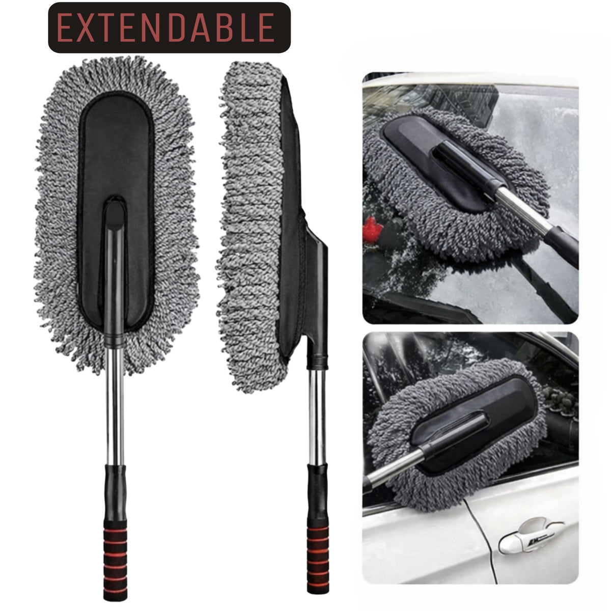 Car Wash Microfiber Cleaning Brush β Telescopic Dust & Wax Mop