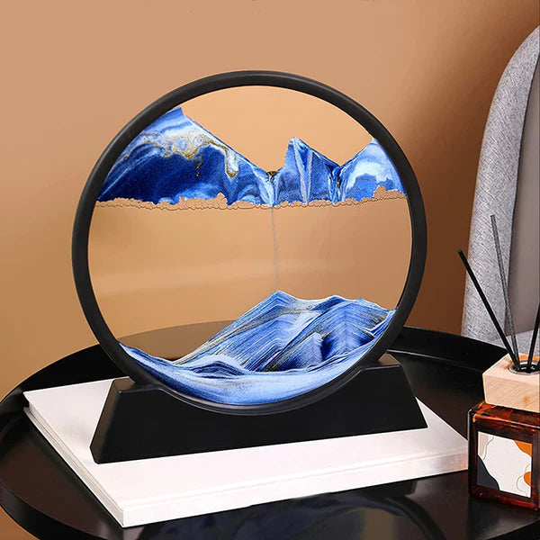 3D Moving Sand Art Lamp – Flowing Sand Painting Desk Decor