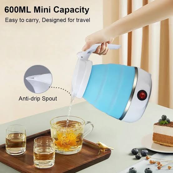 600ml Portable Electric Kettle β Foldable Silicone Travel Kettle