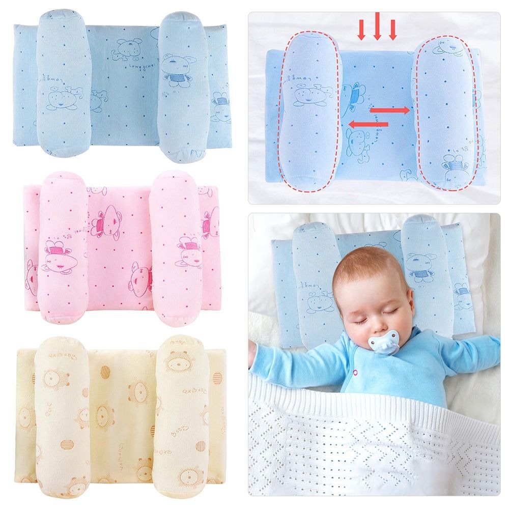 Newborn Baby Head Shaping Pillow – Soft, Breathable & Portable Cushion