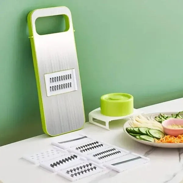 5-in-1 Vegetable Slicer & Grater – Adjustable Mandoline Cutter