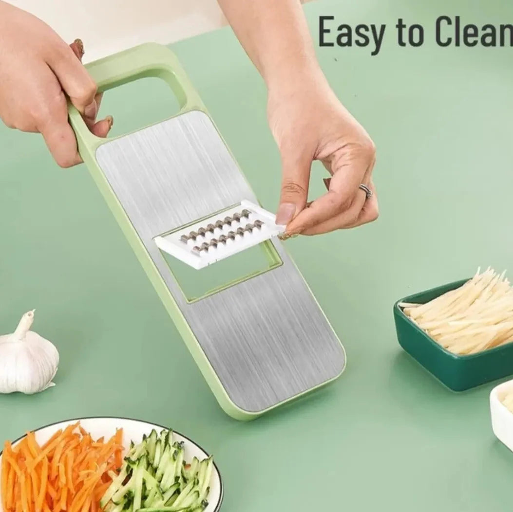 5-in-1 Vegetable Slicer & Grater – Adjustable Mandoline Cutter