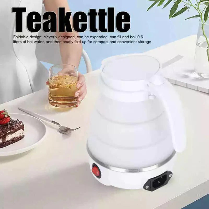 600ml Portable Electric Kettle – Foldable Silicone Travel Kettle