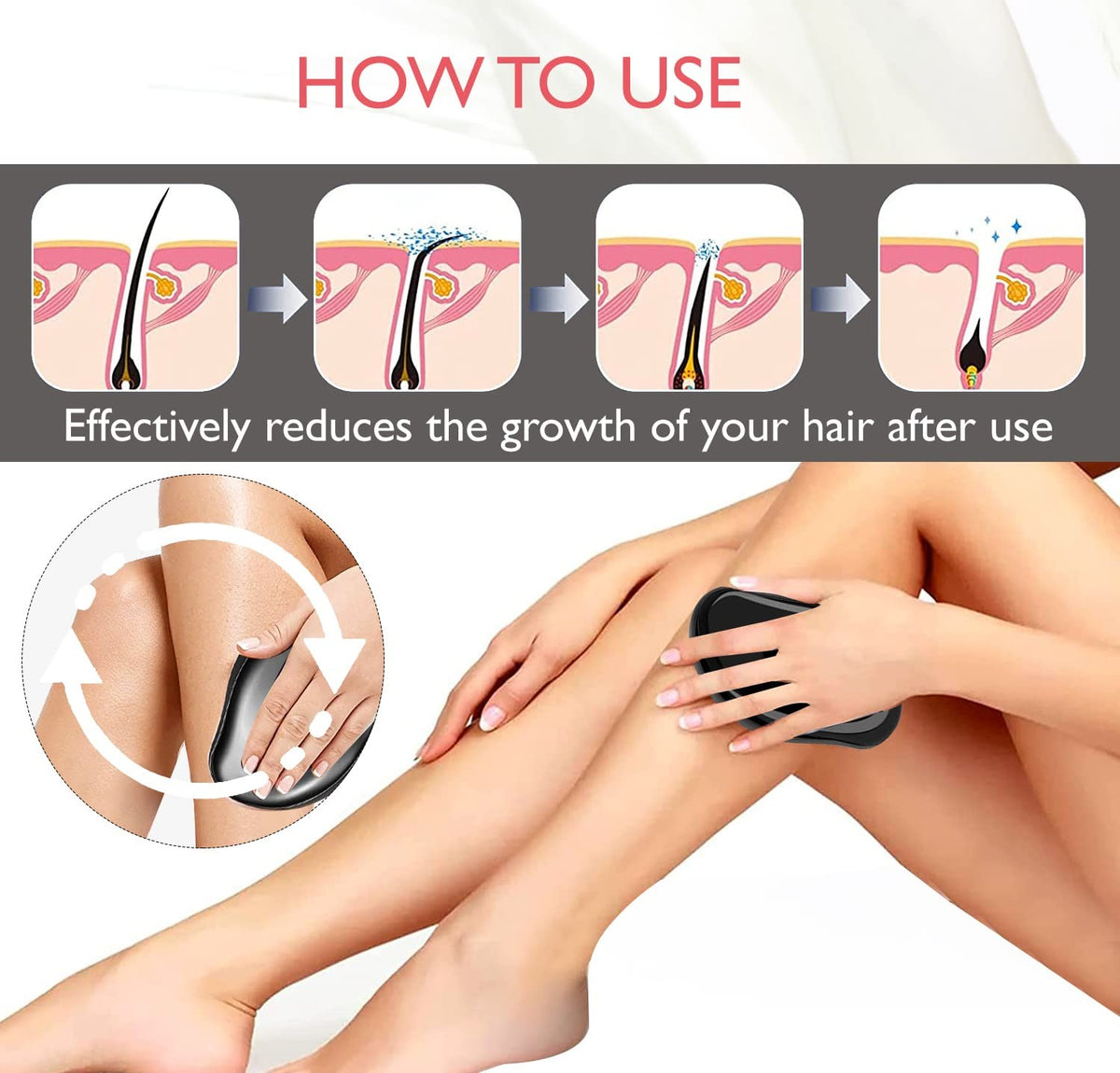 Crystal Hair Remover – Gentle Hair Removal & Skin Exfoliating Tool