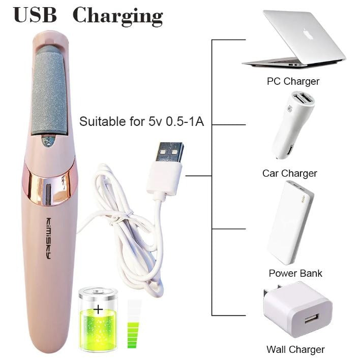 Rechargeable Electric Foot Filer – Callus Remover for Smooth Feet