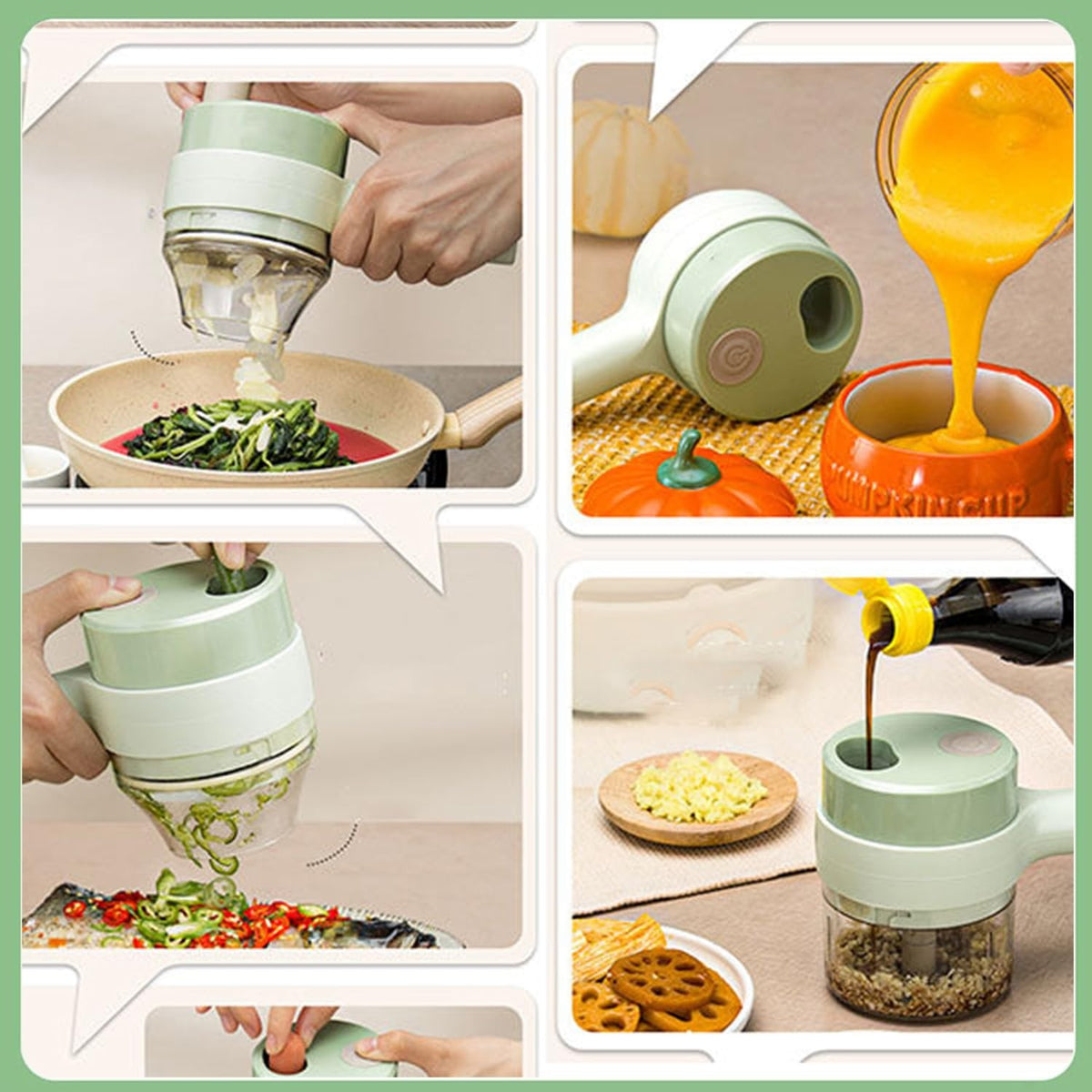 Electric Vegetable Cutter – Handheld Mini Food Chopper & Slicer