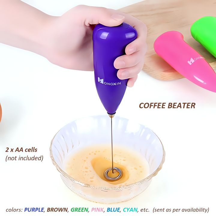 Electric Milk Frother & Egg Beater – Mini Coffee Whisk Mixer