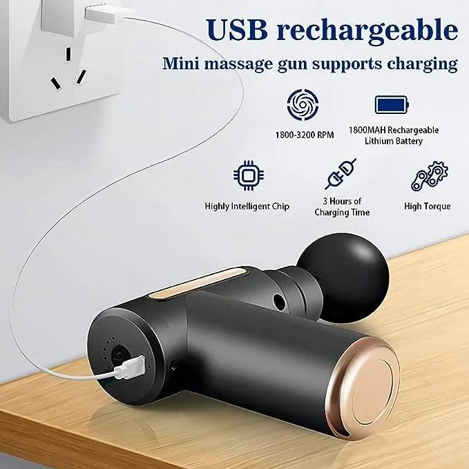 Rechargeable Massage Gun – Portable Deep Tissue Muscle Massager