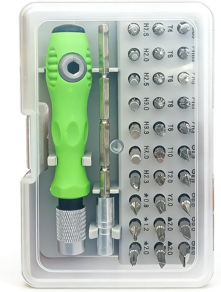 32-in-1 Precision Screwdriver Set – 30+ Bits with Storage Case