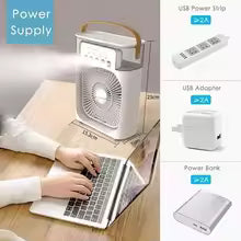 Next Nova 10" Portable Air Cooler Fan – 3-in-1 Mini AC, Air Cooler, Humidifier & 7-Color LED