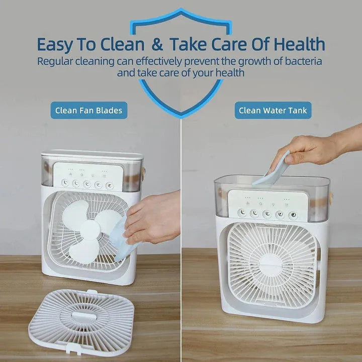 Next Nova 10" Portable Air Cooler Fan – 3-in-1 Mini AC, Air Cooler, Humidifier & 7-Color LED