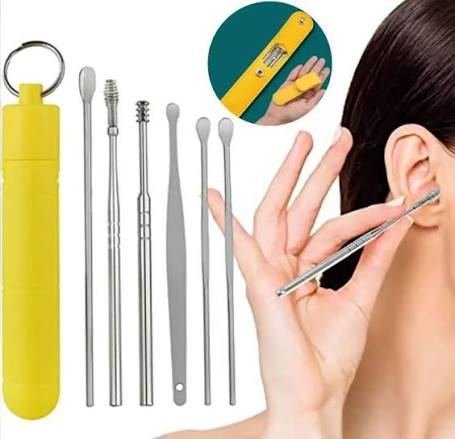 6-Pcs Ear Wax Cleaning Kit – Ear Pick & Wax Removal Tool Set