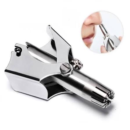 Stainless Steel Nose Hair Trimmer – Manual & Portable Grooming Tool