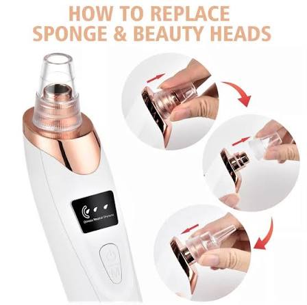 5-in-1 Blackhead Remover Machine – Rechargeable Face Vacuum with 5 Heads