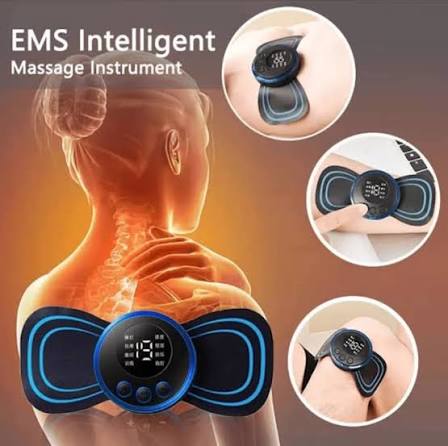 Rechargeable EMS Butterfly Massager – Muscle Stimulator & Portable Massage Pad